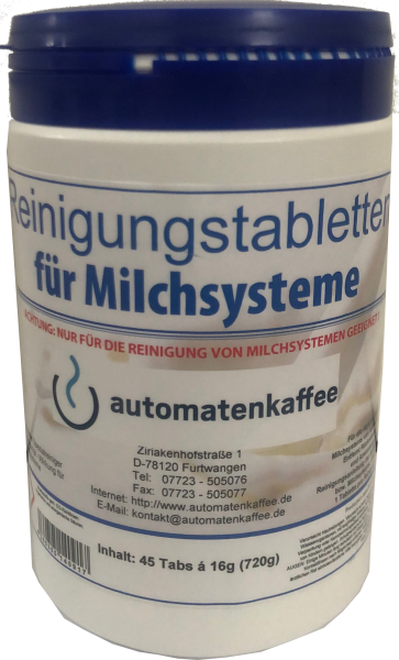 Reinigungstabletten für Milchsysteme 16g